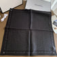 CC COCO SIGNATURE SILK SCARF IN BLACK 70CM