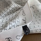 CC COCO SIGNATURE SILK SCARF IN WHITE 70CM