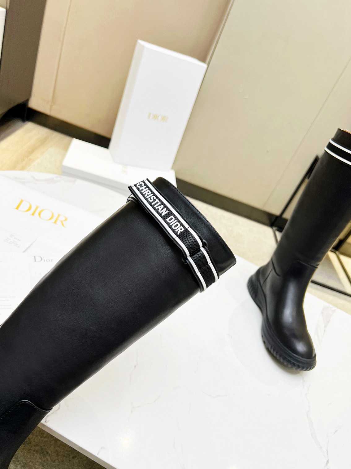 DD D RACER BOOT CALFSKIN BLACK KDI781VEA S17X