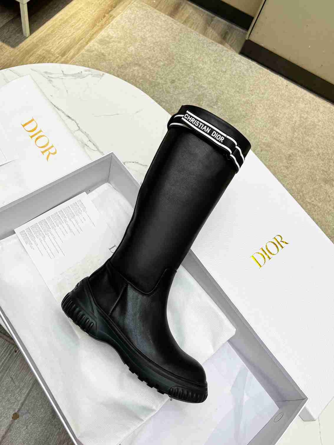 DD D RACER BOOT CALFSKIN BLACK KDI781VEA S17X