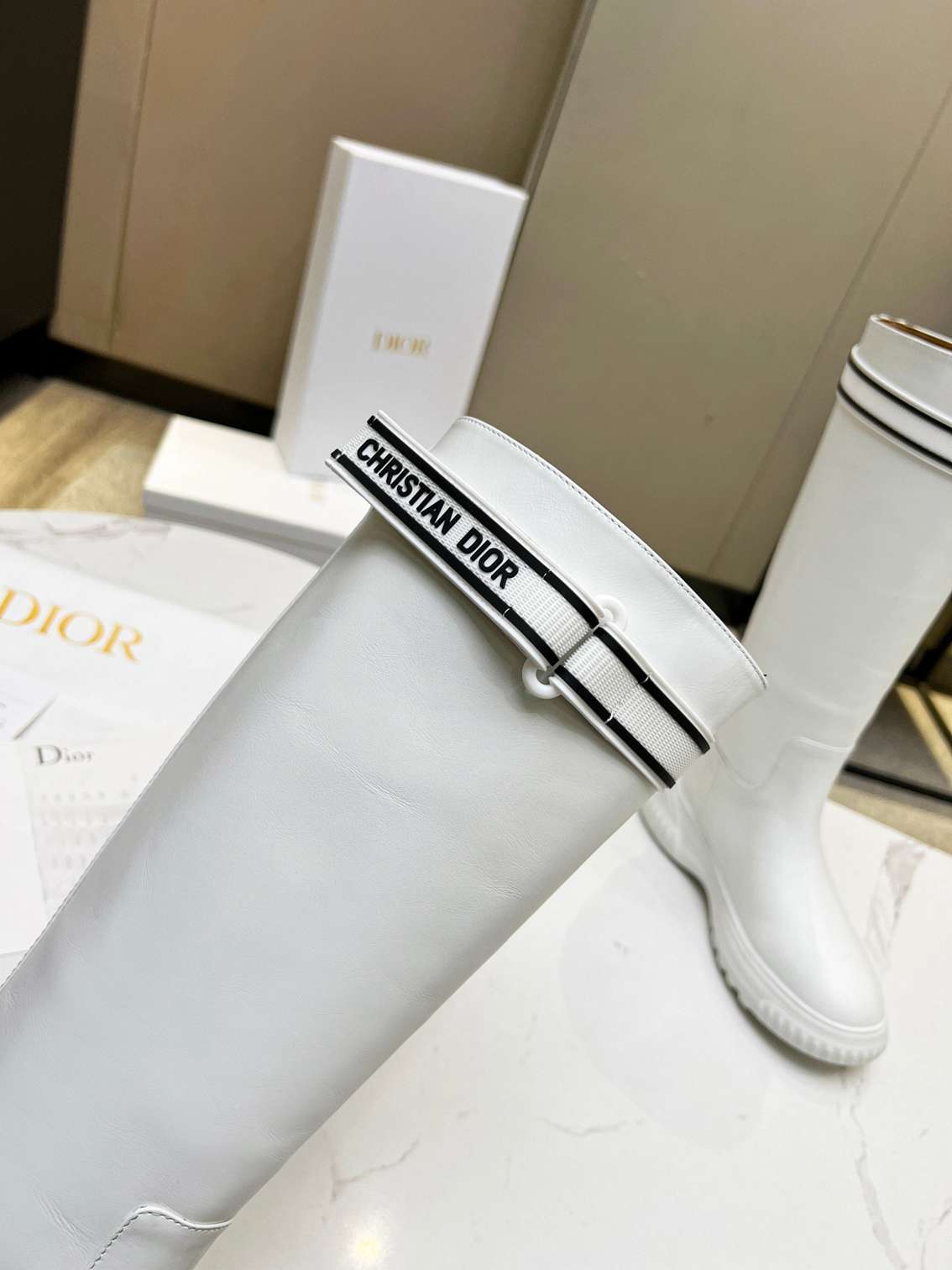 DD D RACER BOOT CALFSKIN WHITE