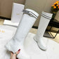 DD D RACER BOOT CALFSKIN WHITE
