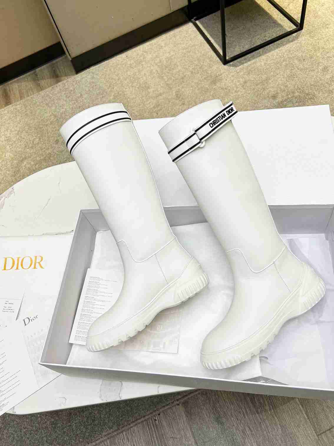 DD D RACER BOOT CALFSKIN WHITE