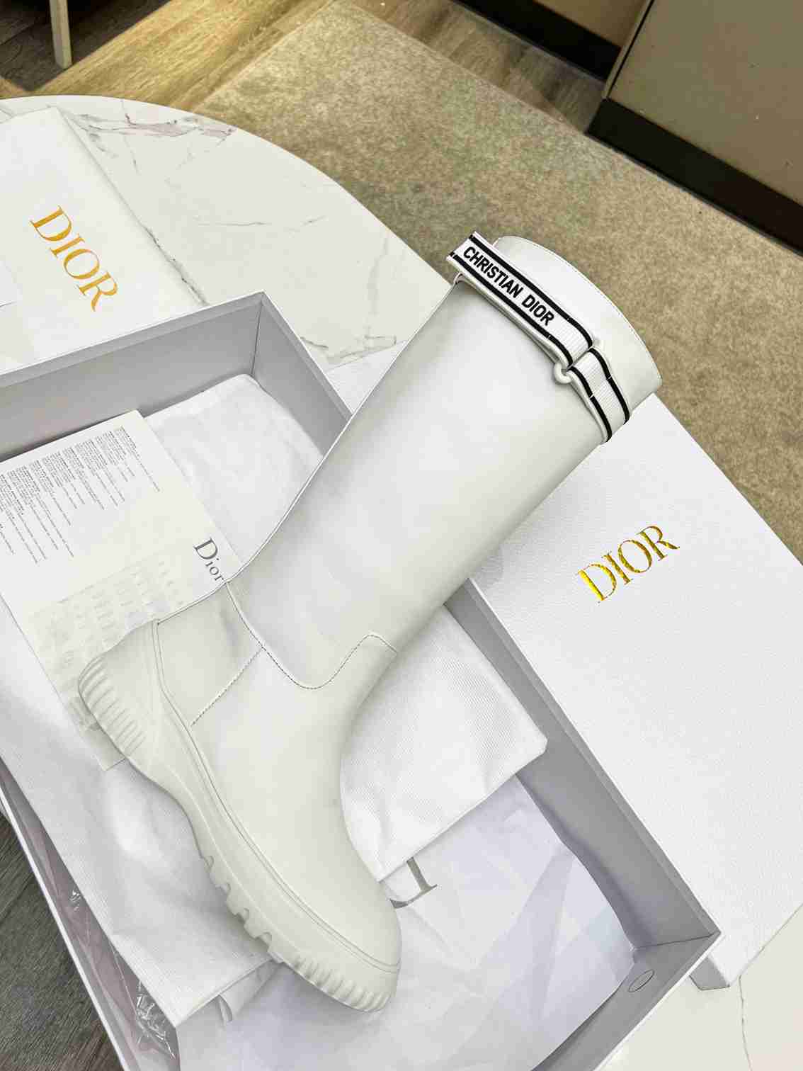 DD D RACER BOOT CALFSKIN WHITE