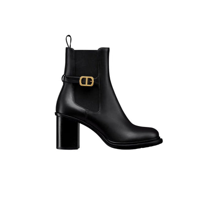 DD 30 MONTAIGNE HEELED ANKLE BOOT BLACK SUPPLE CALFSKIN KCI950VSO S900