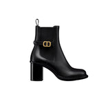 DD 30 MONTAIGNE HEELED ANKLE BOOT BLACK SUPPLE CALFSKIN KCI950VSO S900