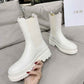 DD TRIAL ANKLE BOOTS LEATHER WHITE