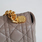 DIR 2023 Caro nude real leather sling shoulder bag