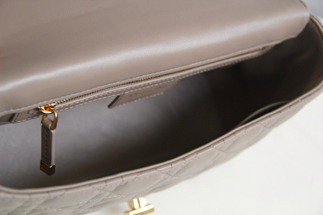 DIR 2023 Caro nude real leather sling shoulder bag