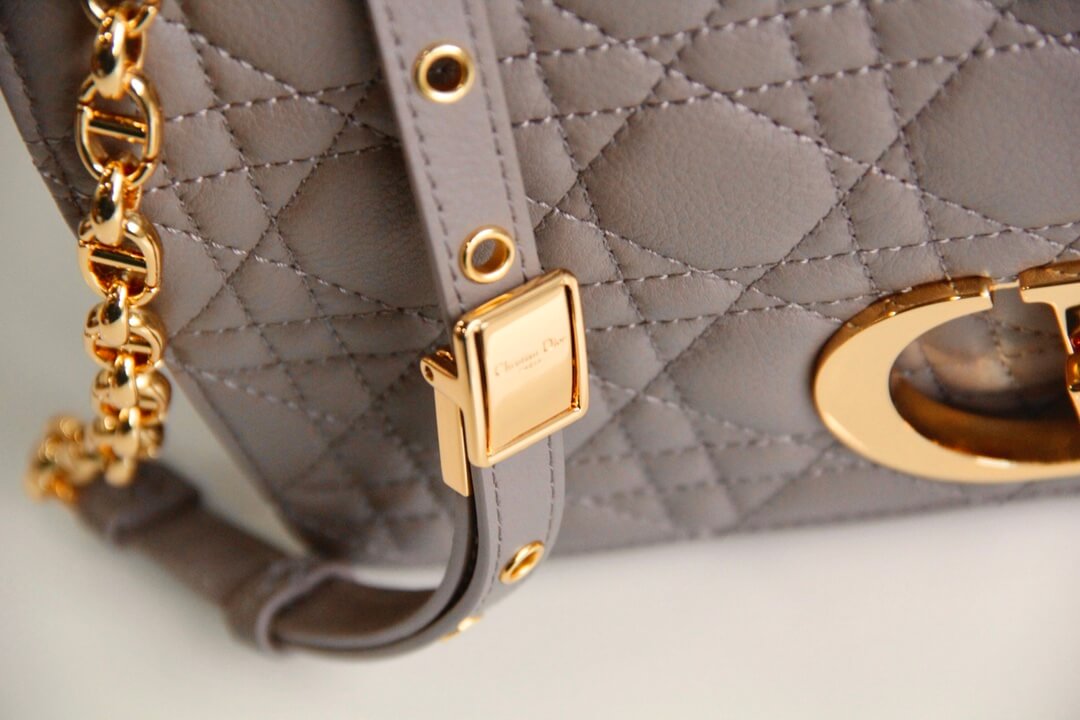 DIR 2023 Caro nude real leather sling shoulder bag