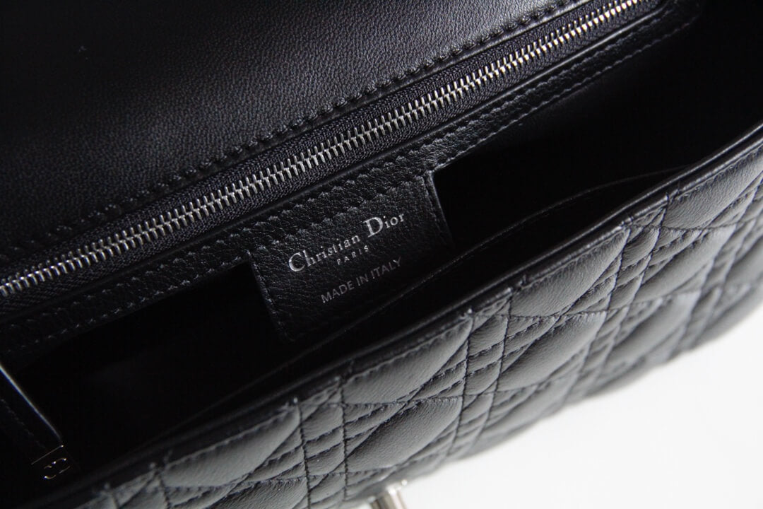 DIR 2023 Caro black silver real leather sling shoulder bag