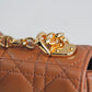 DIR 2023 Caro brown real leather sling shoulder bag