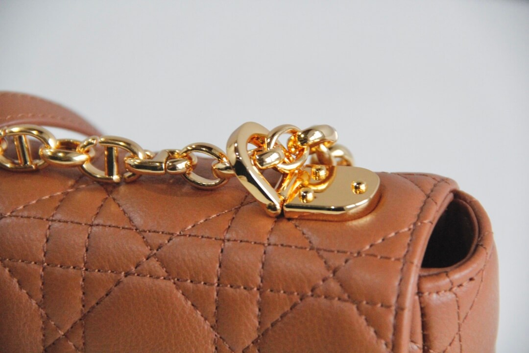 DIR 2023 Caro brown real leather sling shoulder bag