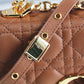 DIR 2023 Caro brown real leather sling shoulder bag