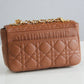 DIR 2023 Caro brown real leather sling shoulder bag