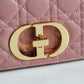 DIR 2023 Caro rose red real leather sling shoulder bag