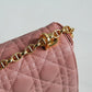 DIR 2023 Caro rose red real leather sling shoulder bag