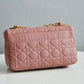 DIR 2023 Caro rose red real leather sling shoulder bag