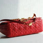 DIR 2023 Caro red real leather sling shoulder bag