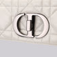 DIR 2023 Caro white silver real leather sling shoulder bag