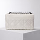 DIR 2023 Caro white silver real leather sling shoulder bag