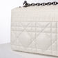 DIR 2023 Caro white silver real leather sling shoulder bag