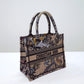 DIR1286 Book Tote black BIG 26.5cm Handbag Embroidery LOGO grey