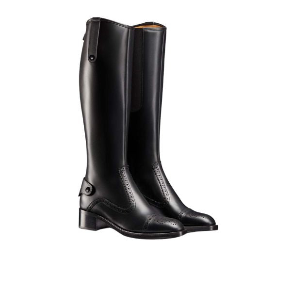 DD D FOLK HEELED HIGH BOOT BLACK