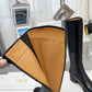 DD D FOLK HEELED HIGH BOOT BLACK