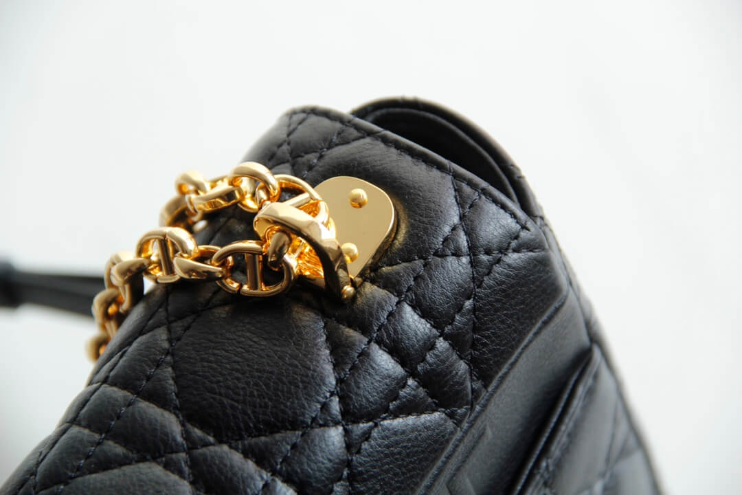 DIR 2023 Caro black real leather sling shoulder bag