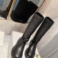 DD D MAJOR BOOT FABRIC AND CALFSKIN IN BLACK AND BLACK