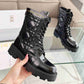 DD D UNIT ANKLE BOOT QUILTED CANNAGE CALFSKIN BLACK KCI995CQC S900