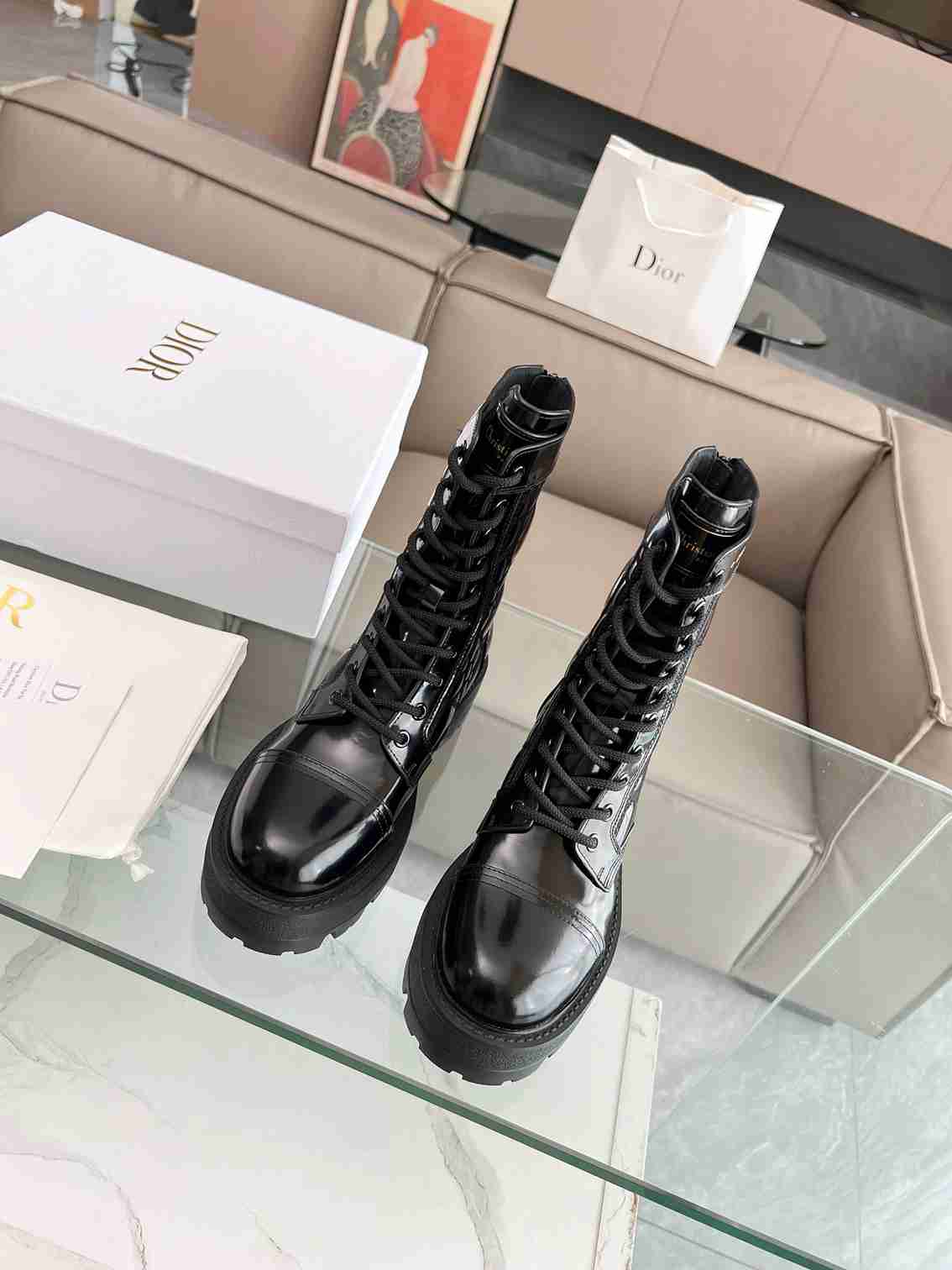 DD D UNIT ANKLE BOOT QUILTED CANNAGE CALFSKIN BLACK KCI995CQC S900