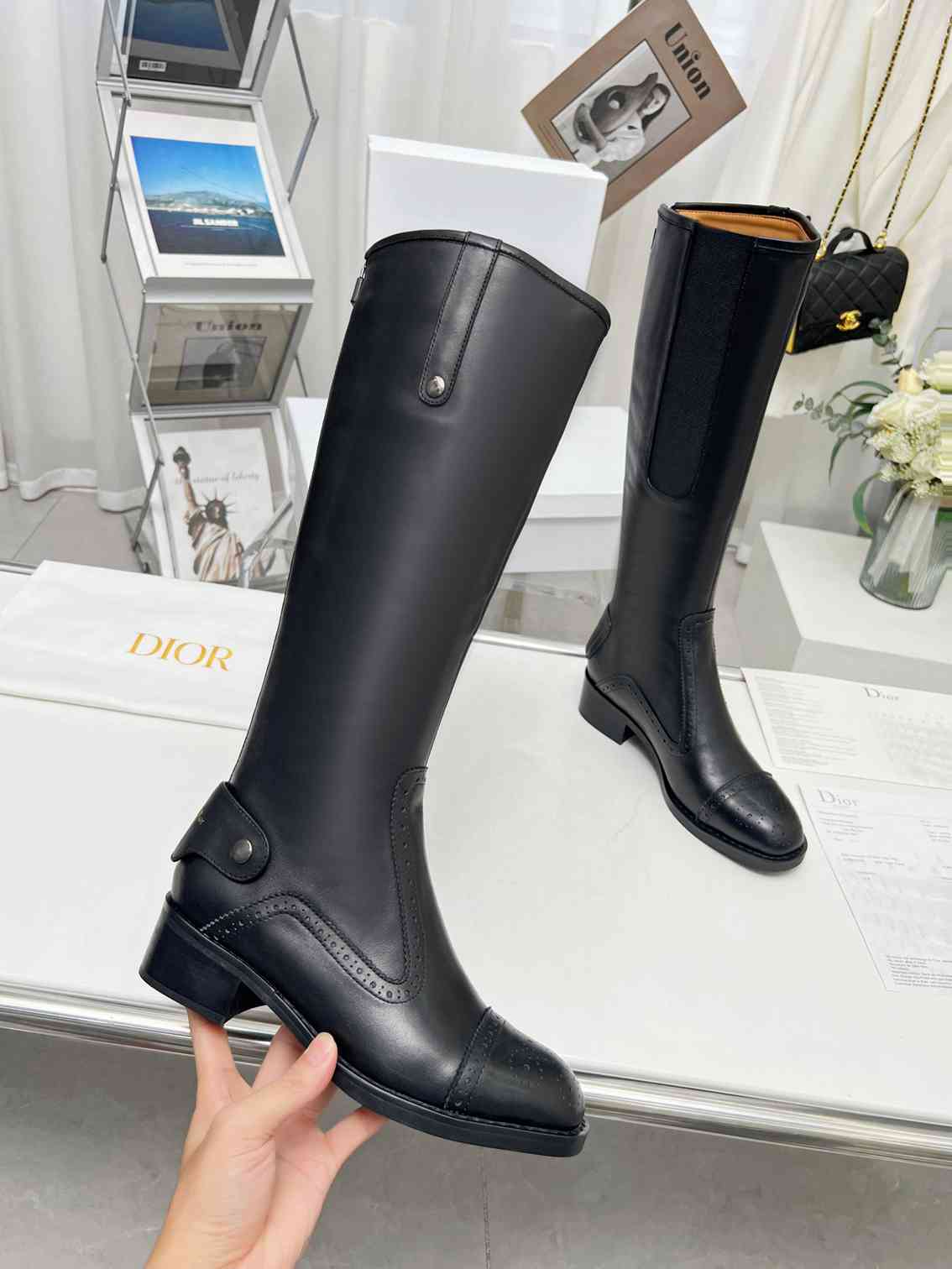 DD D FOLK BOOT CALFSKIN BLACK