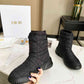 DD FROST ANKLE BOOT BLACK QUILTED NYLON BLACK
