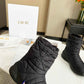 DD FROST ANKLE BOOT BLACK QUILTED NYLON BLACK