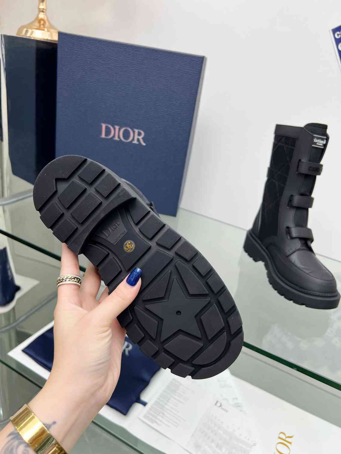 DD DIO(R)EVOLUTION ANKLE BOOTS RUBBER MACCROCANNAGE BLACK