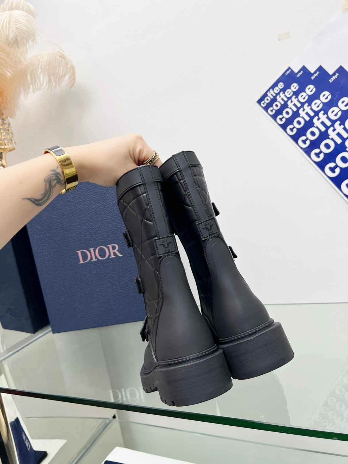 DD DIO(R)EVOLUTION ANKLE BOOTS RUBBER MACCROCANNAGE BLACK