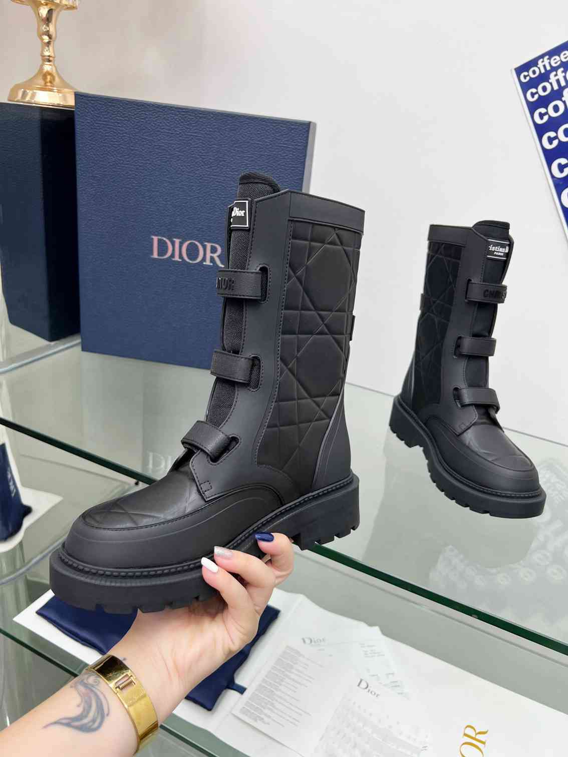 DD DIO(R)EVOLUTION ANKLE BOOTS RUBBER MACCROCANNAGE BLACK