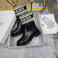 DD D MAJOR ANKLE BOOT FABRIC AND CALFSKIN WHITE AND BLACK