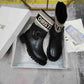 DD D MAJOR ANKLE BOOT FABRIC AND CALFSKIN WHITE AND BLACK