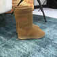 DD CALFSKIN SUEDE SHEARLING GRANVILLE ESPADRILLE BOOTS NATURAL