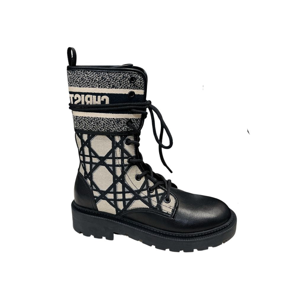 DD D MAJOR BOOTS BLACK AND BEIGE