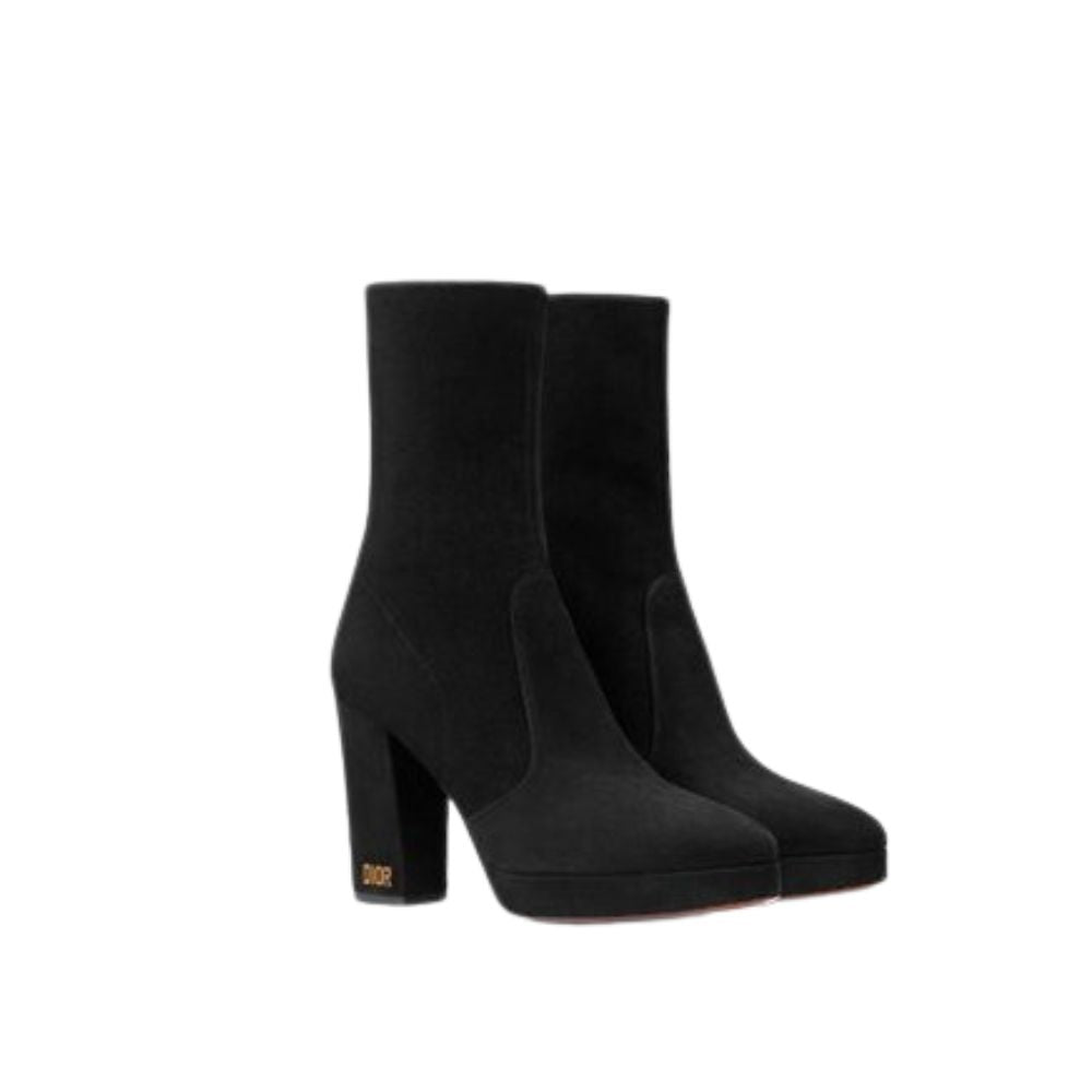 DD D RISE ANKLE BOOTS BLACK