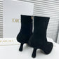 DD SUEDE LEATHER ANKLE BOOTS BLACK