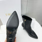 DD LEATHER ANKLE BOOTS BLACK