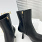 DD LEATHER ANKLE BOOTS BLACK