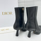 DD LEATHER ANKLE BOOTS BLACK