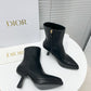 DD LEATHER ANKLE BOOTS BLACK