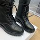 DD D TRAP ANKLE BOOT CALFSKIN AND SHEARLING BLACK